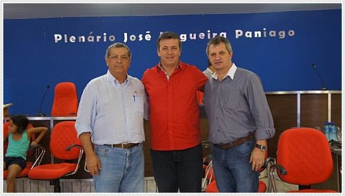Vereador Genésio com Dep. Estadual Dilmar Dal Bosco e Senador Jaime Campos