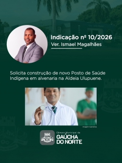 Câmara Municipal de Gaúcha do Norte realiza 1ª Sessão Ordinária de 2026