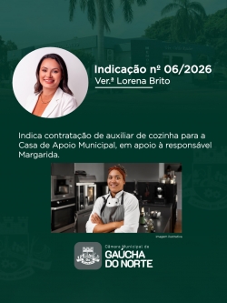 Câmara Municipal de Gaúcha do Norte realiza 1ª Sessão Ordinária de 2026