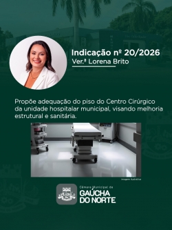 Câmara Municipal de Gaúcha do Norte realiza 2ª Sessão Ordinária de 2026
