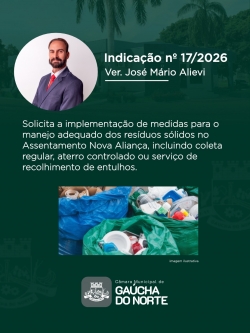 Câmara Municipal de Gaúcha do Norte realiza 2ª Sessão Ordinária de 2026