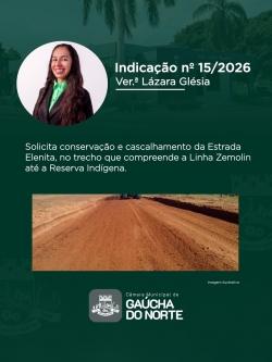 Câmara Municipal de Gaúcha do Norte realiza 2ª Sessão Ordinária de 2026