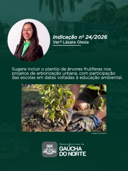 Vereadores apresentam indicações durante Sessão Ordinária da Câmara de Gaúcha do Norte 