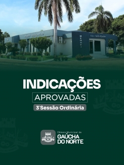 Vereadores apresentam indicações durante Sessão Ordinária da Câmara de Gaúcha do Norte 