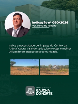 Câmara Municipal de Gaúcha do Norte realiza 12ª Sessão Ordinária de 2026