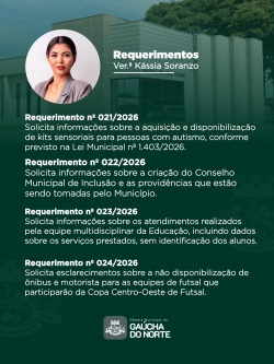 14ª Sessão Ordinária da Câmara Municipal de Gaúcha do Norte é realizada nesta terça-feira