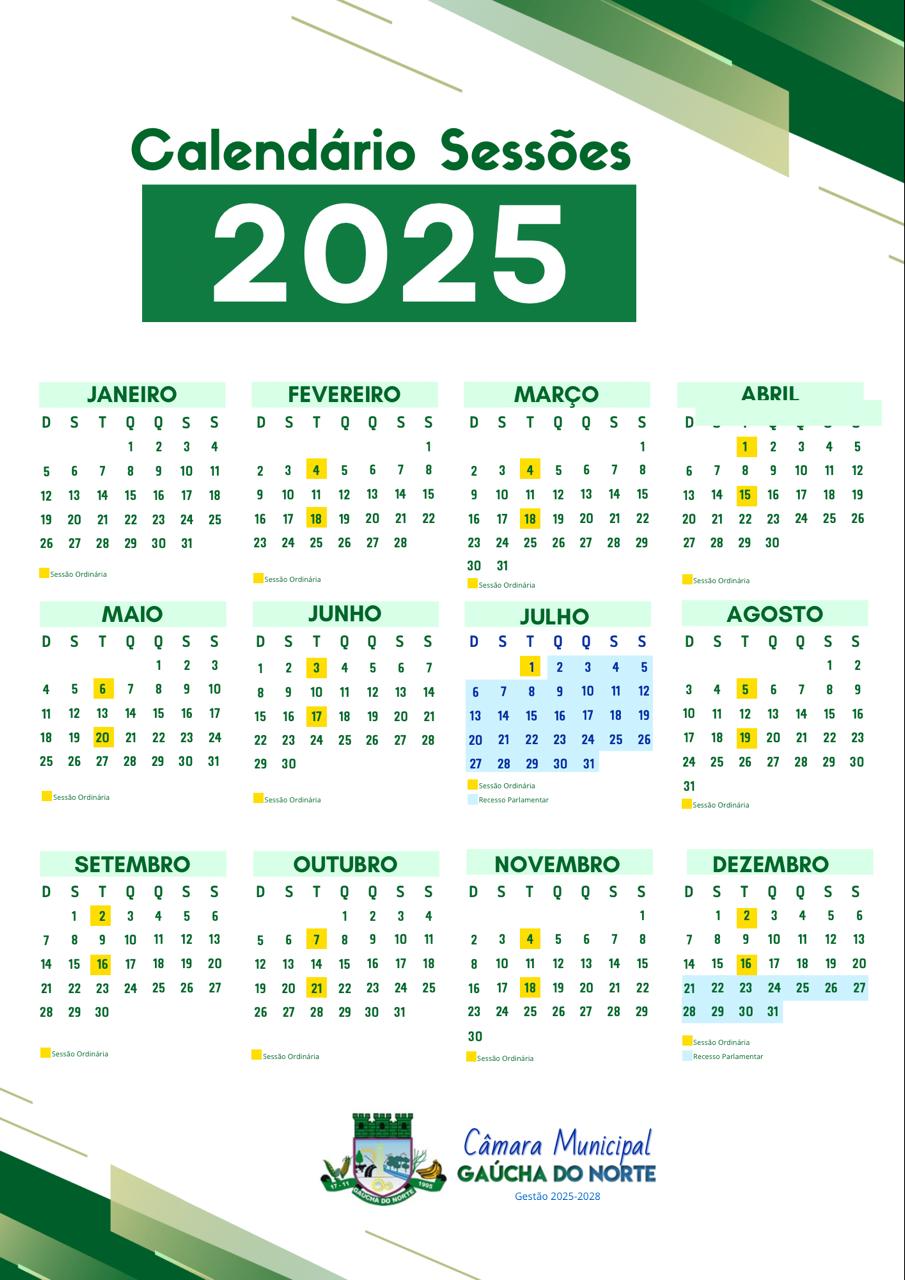 Calendário da Sessões